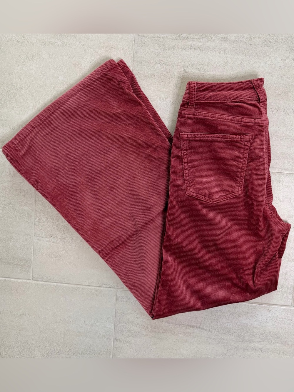 Pilcro Corduroy Flare Pants - Size 27 | Rose Pink (0048)